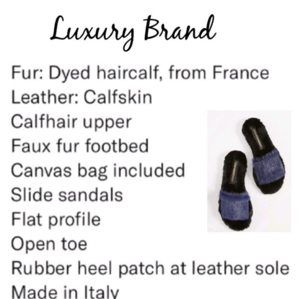 🙂Avec  Moderation Navy Fur & Leather Blue-Bora Bora Comfy Soft 38 🇮🇹 - Picture 5 of 16